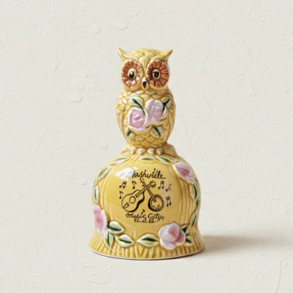 Vintage Nashville Owl Bell | Mid-Century Souvenir 1950s–1960s